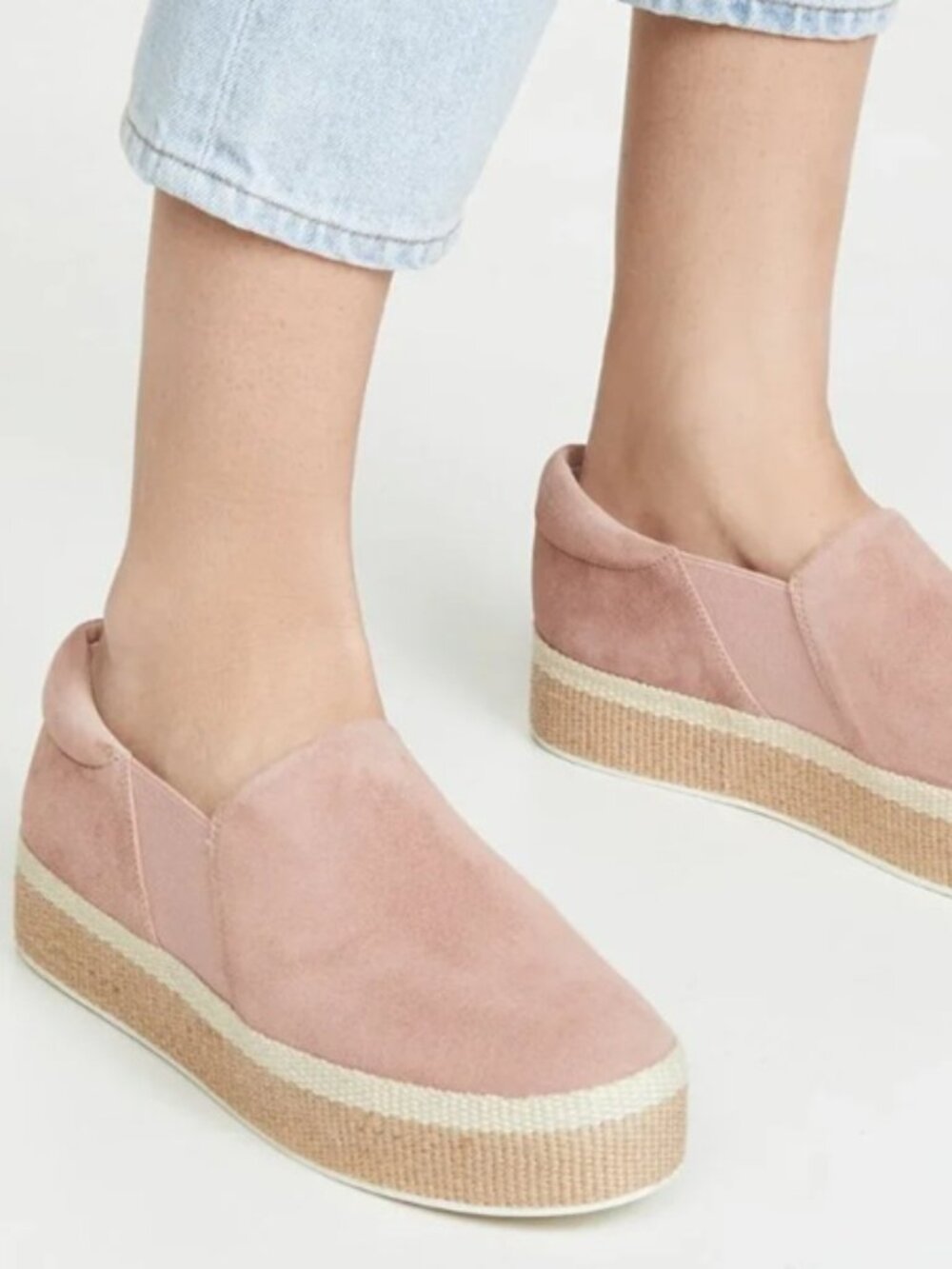 Vince Wilden Platform Espadrille Slip-On Sneaker Color Oatmeal Size 7.5
